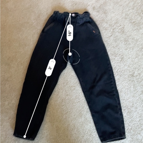 Zara high waisted women’s black baggy jeans pants elastic waist - Picture 12 of 14